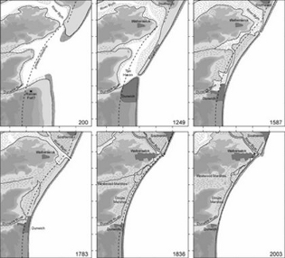 Figure 1: Coastal evolution at Dunwich Pye & Blott (2006 Figure 1: Coastal evolution at Dunwich Pye & Blott (2006)