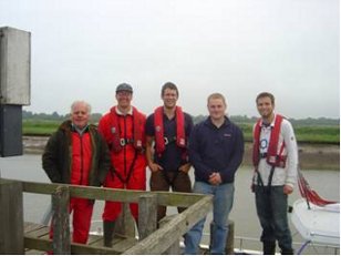 L - R: Stuart Bacon (Suffolk Underwater Studies, Project Advisor), David Sear (University of Southampton, Project Leader), Adam Cross (EMU Ltd Senior Hydrographic Surveyor), Ian Chambers (Skipper), Ed Hendon (EMU Ltd Project Manager). 
